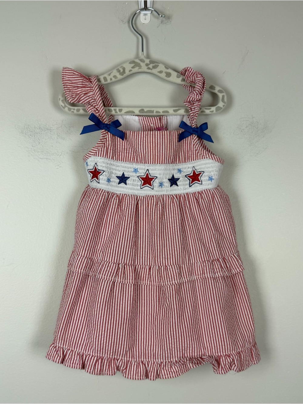 Goodlad Girls Size 18 Mons Red White Blue Patriotic Americana Star Stripe Dress